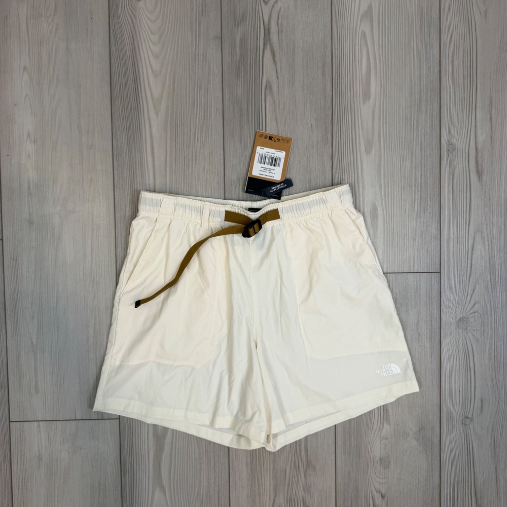 The North Face Class V Relaxed Fit Shorts White Dune NF0A81VW Womens Medium NWT